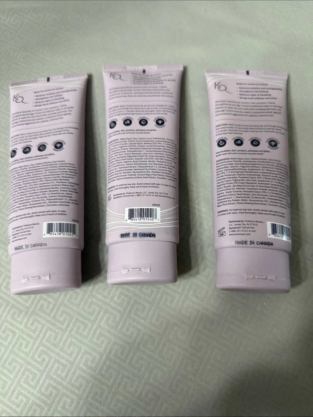 Keranique Rejuvenate Follicle Strengthening  Shampoo & Conditioner Lot of 3